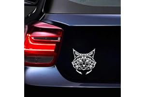 Handmade By Stukk Maine Coon Cat Face Animal Design Fun Bumper Window Decor Vinyl Sticker Decal