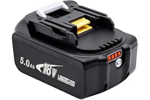 EOHJAR 18 V 5,0 Ah BL1850B akumulator zastępczy kompatybilny z akumulatorem litowo-jonowym Makita 18 V BL1850 BL1860B BL1860 BL1840 BL1840B BL1830B BL1830 BL1820 BL1815 BL1835 BL1845 LXT- 400 z Wyświetlacz