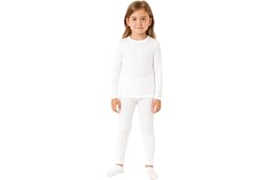 BEEYANOPAL Thermo Unterwäsche Mädchen Set mit Innenfleece – Atmungsaktive Kinder Funktionsunterwäsche Langarmshirt & Hose für Winter Outdoor