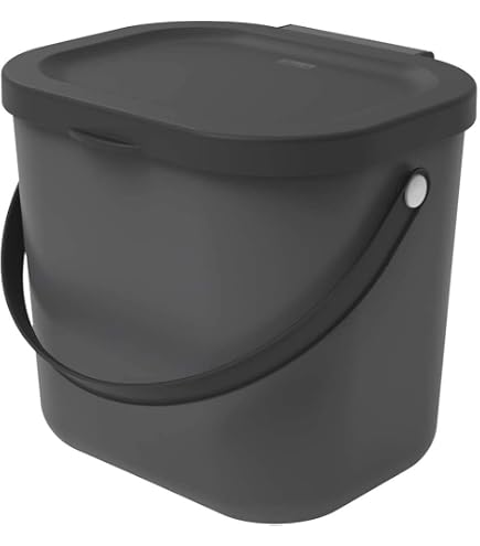 Rotho Albula - Sistema de Rifiuti de Separazione de 40 L Rifiuti da cucina, Plastica senza BPA (PP), Grigio antracite, 40 L (40,0 x 35,8 x 34,0 cm