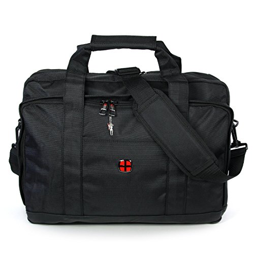 Notebooktasche schwarz Polyester Laptoptasche Trolleyschlaufe New Bags OTD218S