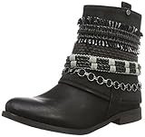  BULLBOXER Damen Ankle Biker Boots, Schwarz (Black), 38 EU