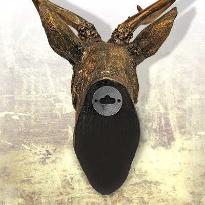 Hirschgeweih Hirschkopf Geweih 10-Ender in Bronze-Optik 51 x 60 cm - 5