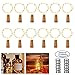 Produktbild FITFIRST LED Lichterkette 12 Stück 2M mit 20 Lichter LEDs Flaschen Licht Stimmungslichter Weinflasche Mini Kupferdraht, batteriebetriebene Sternenlichter für Party, Dekor, Weihnachten, Hochzeit