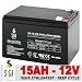 Produktbild Blei Gel Akku 15Ah 12V AGM Batterie ersetzt 10Ah 12Ah 14Ah 12V Elektro Fahrrad E-Bike Rollstuhl Scooter Pedelec
