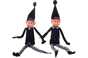 ELVES BEHAVIN' BADLY Elves Behaving Badly - Paquete de 2 Elfos traviesos de Lujo de 16 Pulgadas, doblan y posan Arthur & Martha, diseñados para Adultos, fáciles de posar en Cualquier posición
