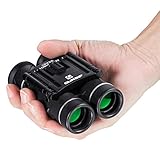 Mini Prismáticos QUNSE, Lentes ópticas Transparentes, Ultra-visión, Diseño Compacto de, Apto para Guardar en un Bolsillo o en tu equipaje