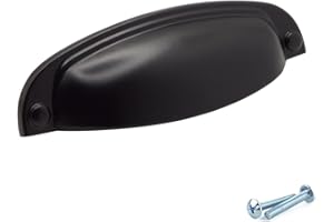 M4TEC Coquille Coupe Cuisine Armoire Porte Poignées Placard Tiroir Chambre Meubles Tirer Noir. Série VD8: Entraxe 96 mm