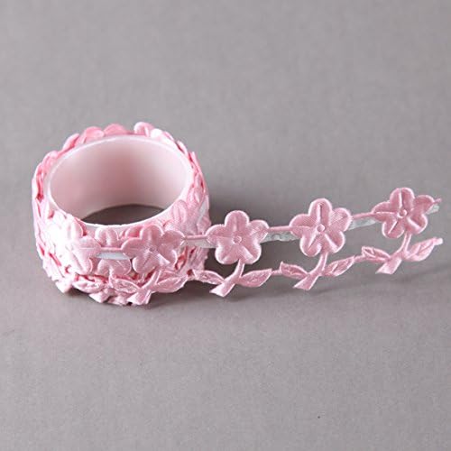 Fabric Pink Flowers Decoratove Craft Cotton Tape by SHOKK ™