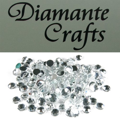 200 x 5mm Clear Round Diamante Loose Flat Back Rhinestone Gems created exclusively for Diamante Crafts
