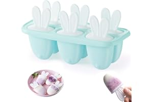 BLUELVES Stampi per Ghiaccioli e Gelato Bambini, Popsicle Molds,Formine Riutilizzabili, Forme, Blu