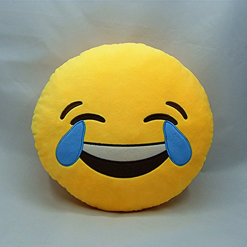 LI&HI Emoji Lachen Emoticon Kissen Polster Dekokissen Stuhlkissen Sitzkissen Rund(Schrei) - 3