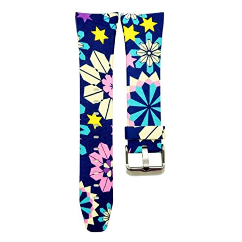 Malloom Mandala Flores Deportes Silicona Pulsera Correa Bandas para Samsung Gear Fit2 Pro (G)