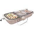 3 in 1 E-Warmer The Electrical Chafing Dish | Stainless Steel 3 Dish Food Warmer and Buffet Server