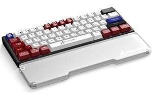 Attack Shark Handballenauflage aus transparentem Acryl für 61 Tasten/60% Layout, rutschfeste, ergonomische Handgelenkstütze, Schreibtischzubehör, Linderung von Ruheschmerzen, mattierte Handauflage