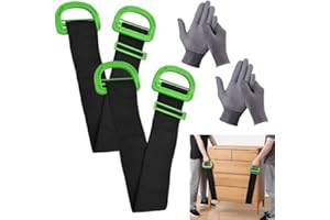 CHICHI:OÜ 2PCS Tragegurte Umzug, Lasten 600lbs - 200 cm Schwerlast Umzug Tragegurt, Verstellbare mit 2 Paar Rutschfeste Handschuhe, Transportgurt Einfaches Heben Tragen Bewegen von Boxen Möbeln Haushaltsgeräten