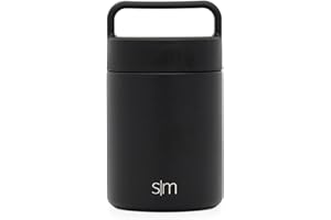 Simple Modern Contenitore Termico per Alimenti Caldi | Thermos Pasta in Acciaio Inox per Portapranzo Termico | Provision | 350ml | Midnight Black