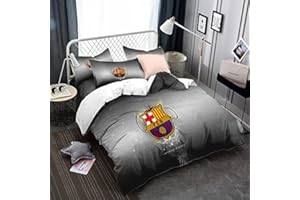 CHAOSE-ESB Equipo De Fútbol Funda Nórdica Microfibra Ligera Funda De Edredón Suave Juego De Cama Sing Double King Size 3 Piezas (patrón 01,(180x220 cm)-Cama de 105/135)