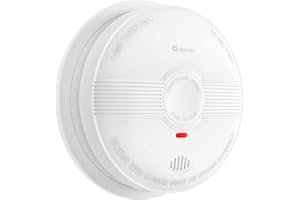 HEIMAN Detector de humo con 10 años de duración de la batería, certificado TÜV EN14604, detector de humo con sensor fotoeléctrico, 633PHS (1 juego)