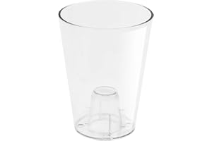PROSPERPLAST Pot de fleur rond COUBI orchidée en transparent clair, en plastique ca. 1,3L