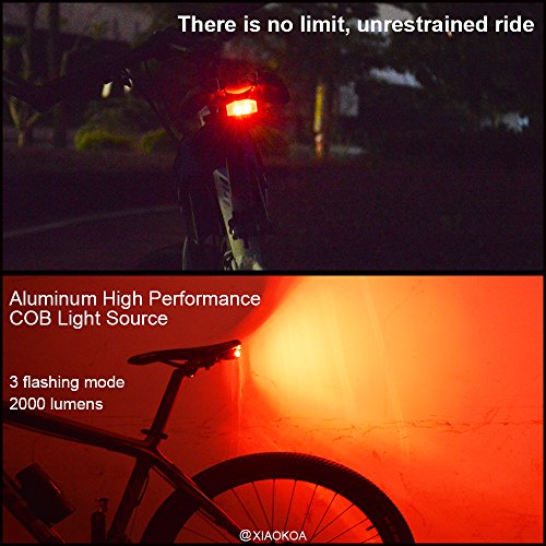 antusi Intelligente Diebstahlsicherung Bike (Fahrrad Rücklicht Alarm LED cyclingwith ACHTUNG Elektrische Bell USB Cable Mountain Zubehör - 5