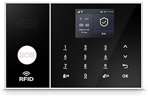 XNY Alarme Maison sans Fil 4G, sans Accessoires, WiFi Alarme Sécurité Système Cambrioleur, 120dB Alarme Maison connectée 2.4GHz - Compatible avec Alexa, Google Assistant (XNY-108)