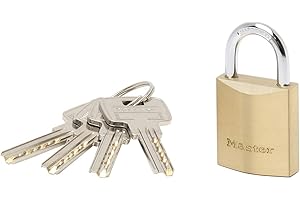 Master Lock 2930EURD Cadenas à Clé Extra Fin en Laiton, Doré, 5,4 x 3 x 1,4 cm