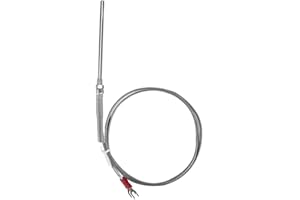 ‎KEENSO Termoelement typ K, gwint M8 termoelement typ K, czujnik temperatury 50 mm, drut 0-400 ℃ (1 m)