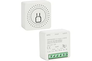 SELURK Interruptor de Luz Inteligente WIFI Compatible con Alexa, Interruptor Inteligente Tuya Smart Life, Control Remoto por APP, Control por Voz con Alexa, 16A Máx, Conductor Neutro Necesario