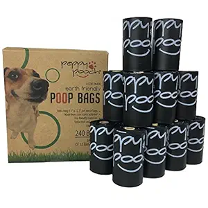 Peppy Pooch Pet Waste Bags - Earth Friendly - Large Poop Bags, 240 Bags (16 Rolls) Unscented