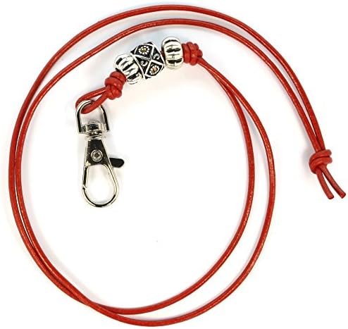 Original Tameho Strap Leather Red with Decorative Designer Charms PRP – Hand-Made in Germany