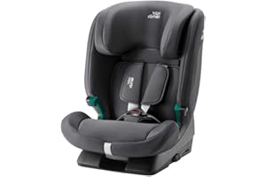 BRITAX RÖMER EVOLVAFIX Child Seat with Isofix for Children from 76-150 cm (i-Size), 15 Months - 12 Years, Midnight Grey
