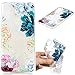 Produktbild Everainy Xiaomi Redmi Note 6 Pro Hülle Silikon Transparent Gummi Neu Cover Hüllen Kompatibel für Xiaomi Redmi Note 6 Pro Handyhülle Stoßfest Durchsichtig TPU Stoßstange Schutzhülle (Blau/Rosa Blume)
