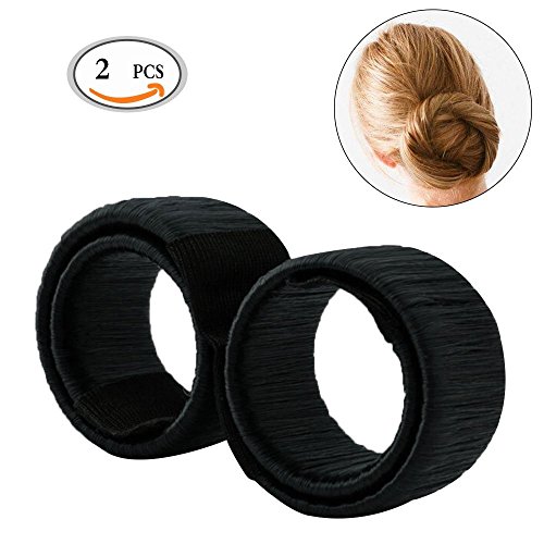 Dutt,Travelmall Fashion Haar Styling Tool Donut Haar Bun Maker,Werkzeug Brautfrisur(2stücke schwarz)
