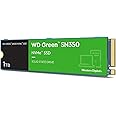 WD Green SN350 1TB NVMe Internal SSD Solid State Drive - Gen3 PCIe, QLC, M.2 2280, Up to 3,200 MB/s