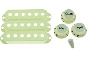 Dopro ST Strat Pickup Covers Knobs and 5 Way Switch Tip Cap Verde menta