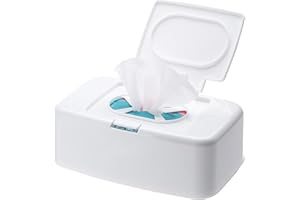 DAWRIS Wipes Dispenser, Sealed Tissue Storage Box Baby Wet Wipes Case Dry Wet Tissue Paper Case Holder Keep Wipes Fresh Reusable Wipes Box for Home Office Desk