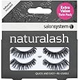 Salon System Naturalash 107 Twin Pack Quick and Easy Re-Usable Black Eyelashes