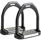 Feeling „Flexi Large” Steigbügel mit Stahleinlage, schwarz, Breite 12,5 cm