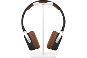 Nwubay Headphone Stand Aluminum Holder for Microsoft Xbox One Chat, Turtle Beach Recon 50X/50P/Beach XO One Stereo, KingTop Each G2000, Sony Playstation Wireless Stereo Headset & More (White)
