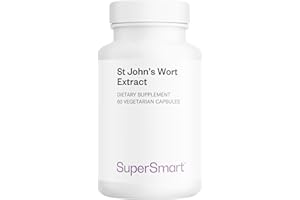 St John's Wort Extract - Extrait de Millepertuis - Concentré d'Hypéricine (0,3%) - Contribue à Améliorer l’Humeur - Aide à Atténuer les Problèmes de Sommeil - Vegan - Sans Gluten - SuperSmart