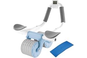UMIKK Rueda abdominal de rebote automático, 2023 New Wheels Roller Domestic Bauchttraininer,Bauchroller para abdominales Entrenamiento con Estables Ruedas dobles y Rebote Automático