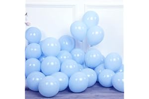 Yiran Macaron Blue Balloons - 30 Pack Latex 5 Inch Small Pastel Balloon Romantic Balloon, Decorations for Surprise Birthday Parties, Weddings, Baby Shower, Valentines, Anniversaries & Celebrations
