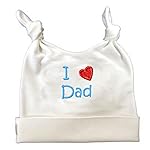 Zigozago - Cappellino IO AMO PAPA' - Colore ricamo: azzurro - Taglia 0-6 mesi