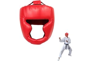 LNGJIN rosso casco muay thai,Professionale Pugilato Protezione Casco,Caschetto Boxe MMA Allenamento,Casco da boxe,Muay Thai Casco Integrale,Muay Thai Casco Integrale,Pugilato MMA Head Guard,Caschetto Boxe