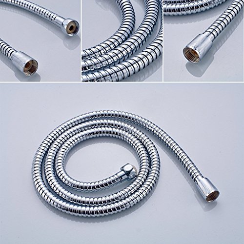 Auralum® Handbrause Set 8cm x 8cm Dusche Handbrause Duschkopf mit Seifenschale + Brausehalter + Brauseschlauch + Brausestange - 6