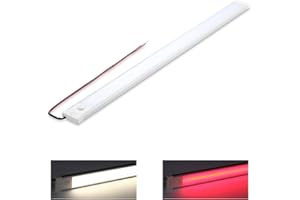 acegoo Campervan oświetlenie podszafkowe, 12V 8W 51cm, z zintegrowanym przełącznikiem i czerwoną lampką nocną LED, ściemniana listwa oświetleniowa do wnętrza 860lm, do łodzi, furgonetki 4000K