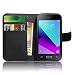 Produktbild Samsung Galaxy J1 Mini Prime Hülle , Anzhao PU Ledertasche Brieftasche Schutzhülle für Samsung Galaxy J1 Mini Prime (Schwarz)