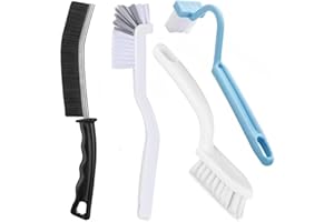 Xemnys Spazzola per piastrelle per fughe, spazzola per WC sotto il bordo, spazzola per la pulizia delle fessure, strumento per la pulizia di bagno/doccia/cucina/finestra