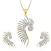 M CREATION Designer Cz Peacock Pendant Set Without Chain for Women RS.499.00
